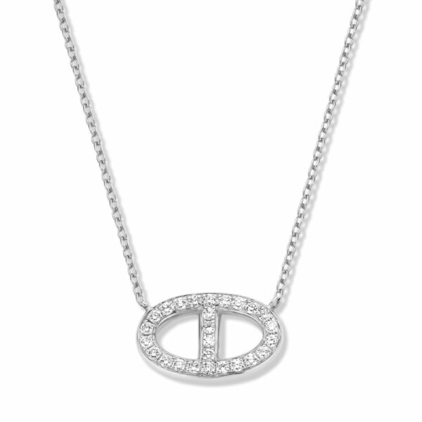 COLLIER MOTIF OR JAUNE 18 CARATS ET DIAMANTS – Image 2