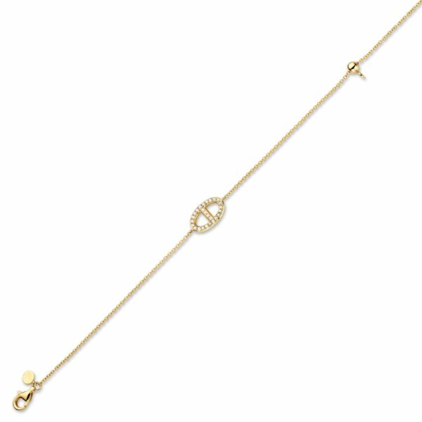 COLLIER MOTIF OR JAUNE 18 CARATS ET DIAMANTS – Image 5