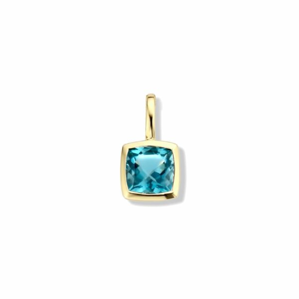 bague mini coussin topaze bleue sky serti clos sur or jaune 18 carats – Image 7