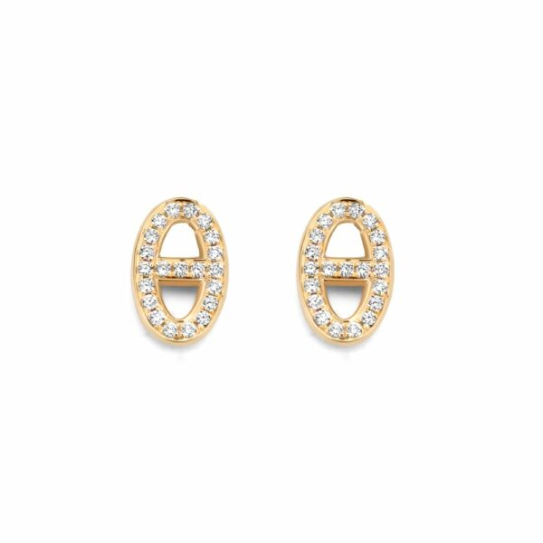 COLLIER MOTIF OR JAUNE 18 CARATS ET DIAMANTS – Image 4