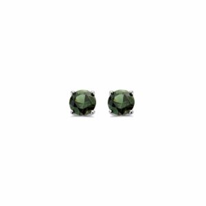 Boucles d'oreilles argent 925 oxydes saphir vert