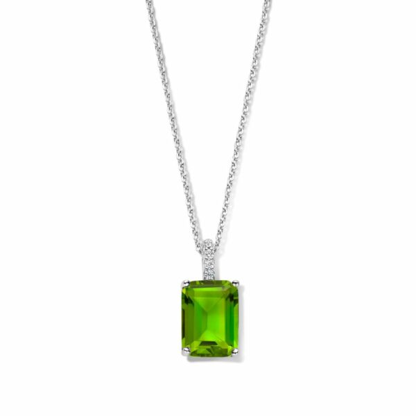 bague argent 925 oxyde zirconium vert péridot – Image 3