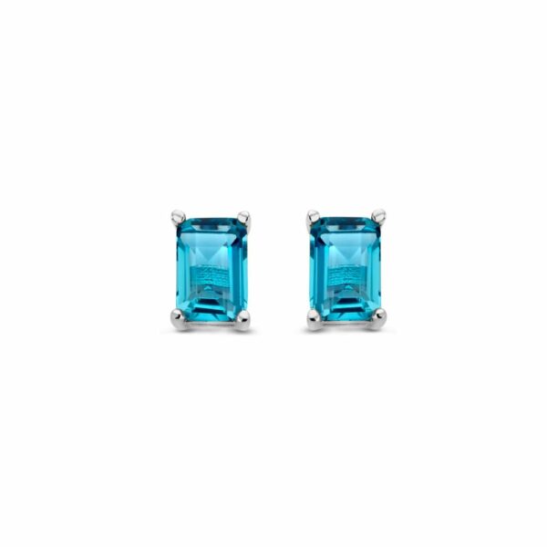 Bague argent 925 oxyde tourmaline bleue verte entourage – Image 5