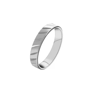 bague alliance mariage or blanc palladié 18 carats striée