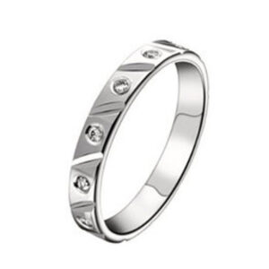 BAGUE ALLIANCE MARIAGE OR BLANC PALLADIE 18 CARATS DIAMANTS