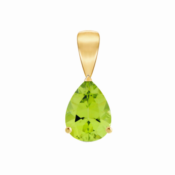 Pendentif poire citrine 8x6mm or jaune 18 carats 750/000ème – Image 2