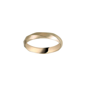 ALLIANCE MARIAGE TORSADEE OR JAUNE 18 CARATS 750/000