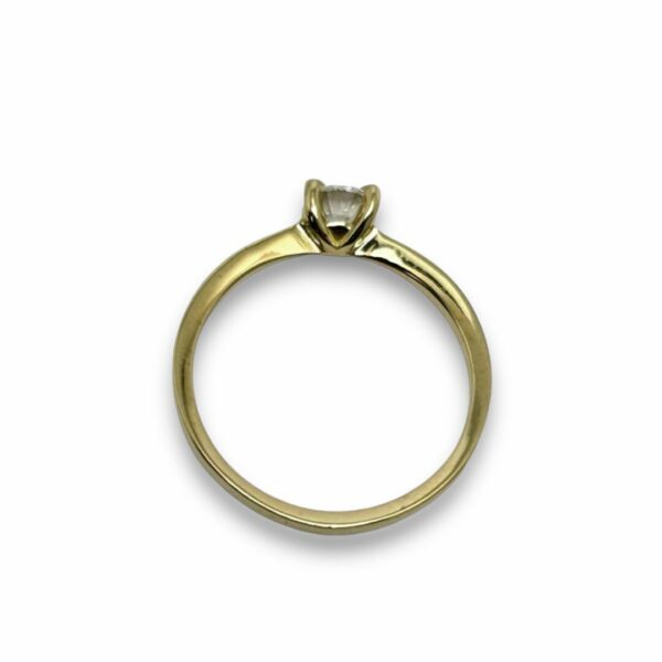 Bague solitaire joaillerie diamant 4 griffes 0.40 carat naturel certifié GIA E-VS2 – Image 2