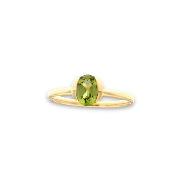 Bague parenthèse topaze blue london facettée sur or jaune 18 carats 750/000ème – Image 2