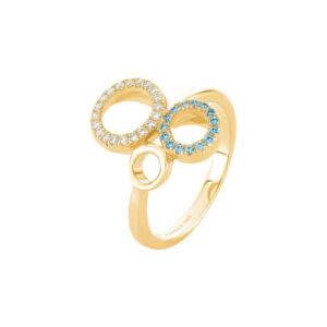 Bague argent 925 plaquée or colletion Bulles Zeades Monte Carlo