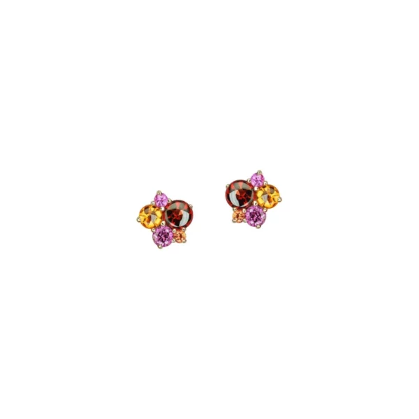 Bijoux boucles d'oreilles pierres fines or rose 18 carats Isabelle Langlois – Image 4