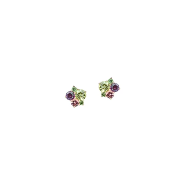 Bijoux boucles d'oreilles pierres fines or rose 18 carats Isabelle Langlois – Image 3