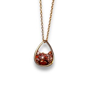 Pendentif Isabelle Langlois pierres précieuses et fines or jaune 18 carats