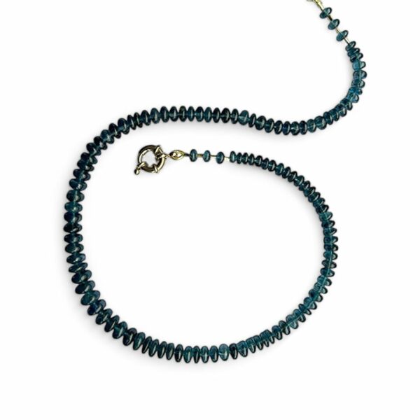 Collier en Kyanite bleue/verte, pierre fine naturelle AA. Pièce unique Cherbourg – Image 3