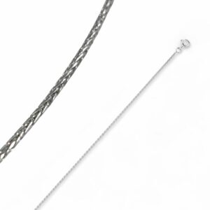 Chaine collier maille palmier massive or blanc 18 carats 750/000ème. Cherbourg
