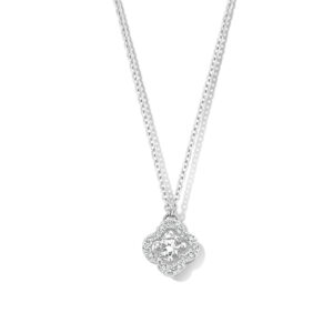 Collier Trèfle diamants Salina sur or blanc 18 carats collection One More. Cherbourg