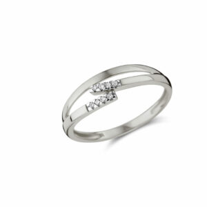 Bague liens diamants sur or blanc 18 carats 750/000 Cherbourg