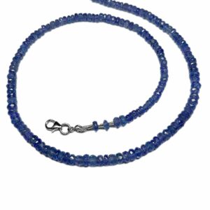 Collier Tanzanite facettée 75 carats sur or gris 18 carats 750/000 - Cherbourg