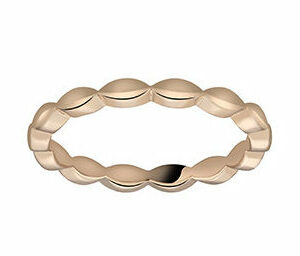 Alliance bague mariage navettes or rouge 18 carats - Cherbourg