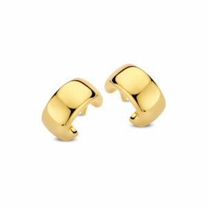 BOUCLES CREOLES LARGES ARGENT 925 PLAQUE OR 18 CARATS. CHERBOURG