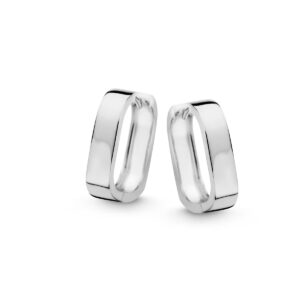 Boucles créoles fil carré rectangulaire argent 925 Cherbourg