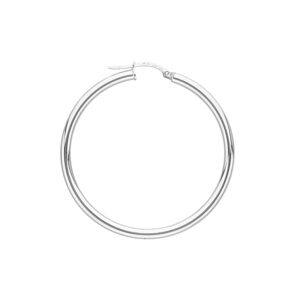 Boucles créoles or blanc 18 carats 750/000e diamètre 35mm Cherbourg