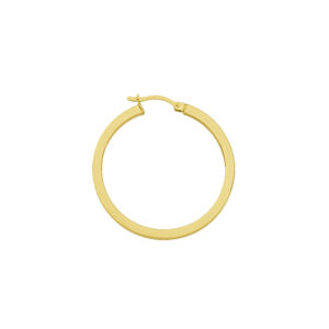 Boucles créoles fil carré or jaune 18 carats 750/000e Cherbourg