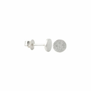 Boucles puces d'oreilles DOT argent 925 brossé. Cherbourg